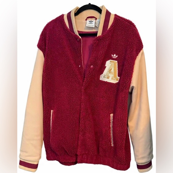 NWOT- Adidas- Originals Men's Varsity Fleece Track Jacket- Large - Picture 2 of 8